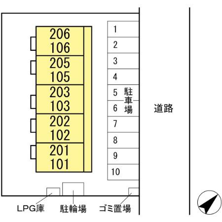 ヴィラ・グリーンの区画図|配置図