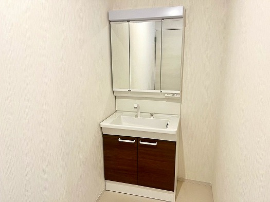 米子市両三柳中古戸建の独立洗面台|洗面台となっております。
