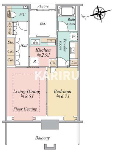 グラングリーン大阪　ＴＨＥ　ＮＯＲＴＨ　ＲＥＳＩＤＥＮＣＥの間取り
