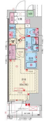 【間取り】 | ファーストフィオーレ難波南アルマ