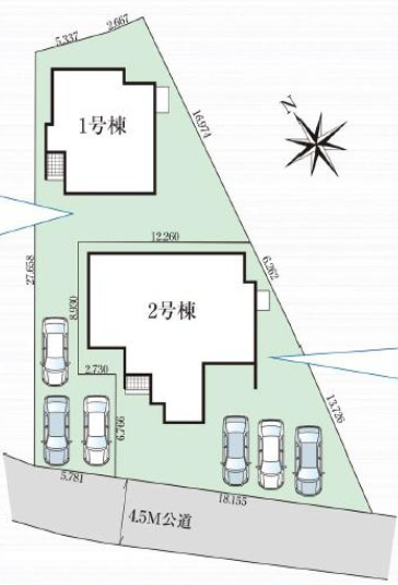 ★★南城市玉城百名3期-1号棟（全2棟）の区画図|駐車スペース