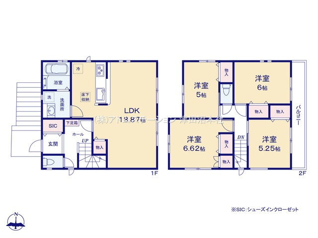 【間取り】 | アトムセレクト八千代市大和田新田　１号棟