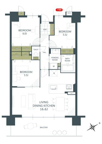 【間取り】サーパス桐生駅前 