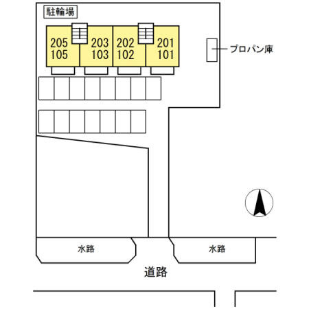 マンハイム前川の区画図