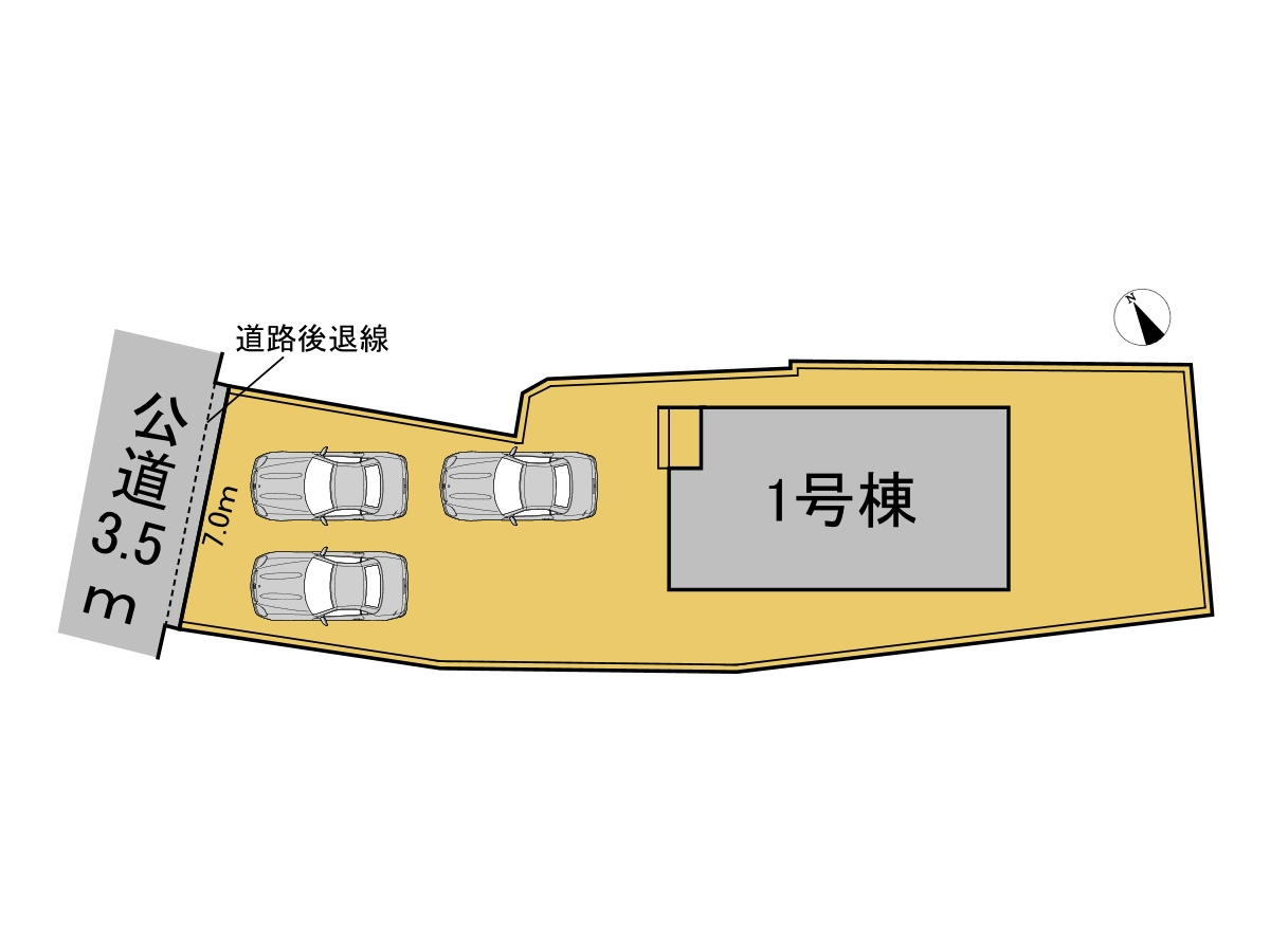 クワイエ　羽島郡笠松町上柳川町第1　全1区画分譲の区画図|■区画図
■YAMADA電機の　ヤマダ不動産　株式会社リライフ　
いつでもお問合わせ下さい。