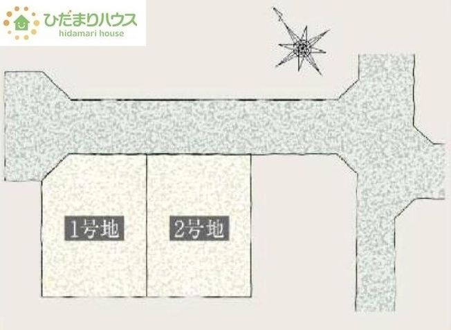 【区画図】 | タマタウン阿見町うずら野Ⅱ　新築戸建　2号棟 | 前面道路幅6ｍ☆車の出入りもラクラクできちゃいます(^^♪
（2号棟）