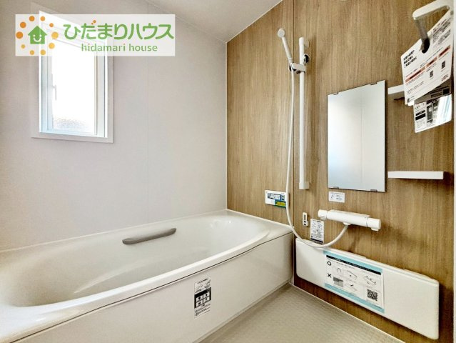 【浴室】 | タマタウン阿見町うずら野Ⅱ　新築戸建　2号棟 | 今日も１日お疲れでした。広いお風呂で疲れを癒してください、、、♡