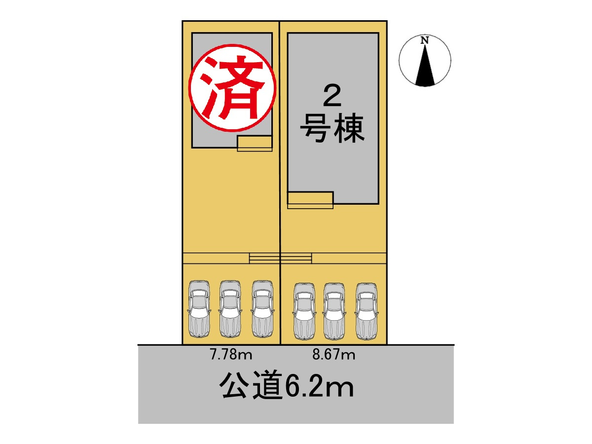 リーブルガーデン　各務原市那加桐野町　全2区画分譲の区画図|■区画図
■YAMADA電機の　ヤマダ不動産　株式会社リライフ　
いつでもお問合わせ下さい。
