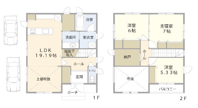 明石市二見町福里　中古戸建の間取り|3LDK＋納戸です。