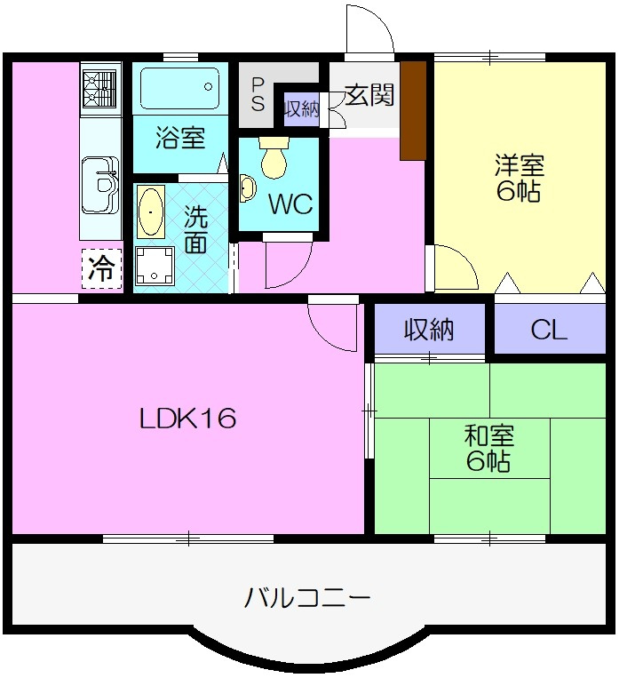 ラフィーネ六名の間取り