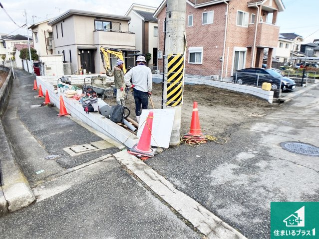 姫路市伊伝居　第1期　新築一戸建ての外観|周辺は落ち着いた街並みの住宅地！子育てがしやすい住環境です！まだ未完成ですが、現地でしかわからない事もございます。是非一度ご覧ください。