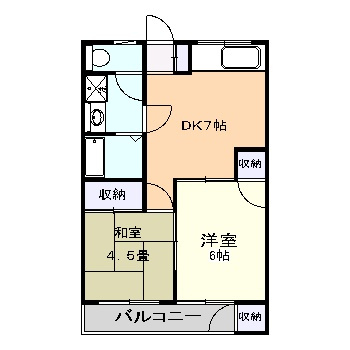 RGハイツIIの間取り|DK・7.0帖