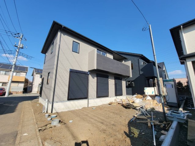 【ブルーミングガーデン】下野市駅東２丁目 全4邸の外観|〇1号棟〇【4（5）LDK+カースペース3台】
角地の魅力を最大限に活かした好立地。
陽当り、通風良好です♪
※2026年2月撮影