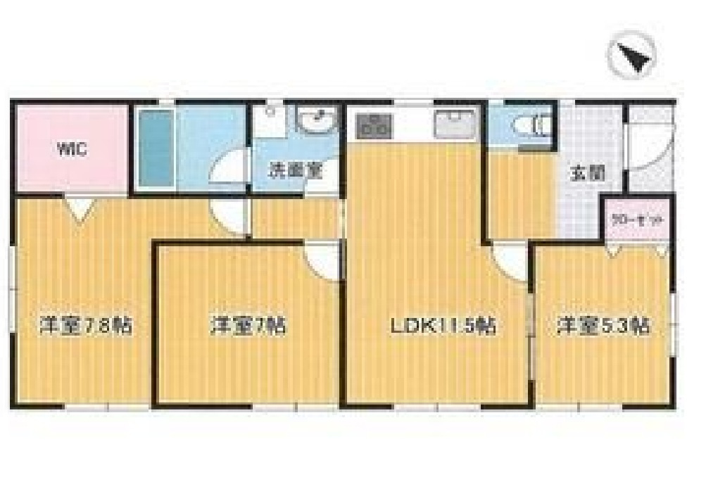 売戸建　小山市間々田の間取り