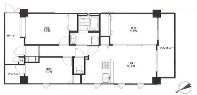 【間取り】 | ライオンズヴィアーレ成増 | 設備保証（５年）付きの為、安心できます！