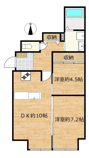 【間取り】 | 三島一番町ハイツ 中古マンション XM06025 | 三島一番町ハイツ　間取り図　リフォーム後