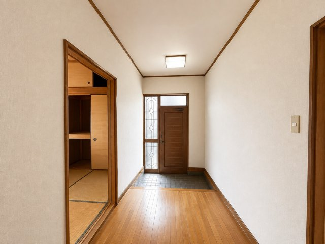 茂原市東郷　中古戸建の玄関