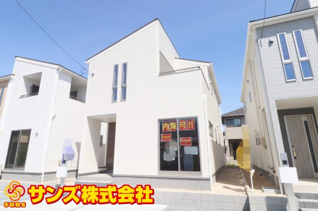 郡山市亀田2丁目第2　　　２号棟　　　桑野小学校、郡山第６中学区　の外観パース|南東側から見た完成予想パース