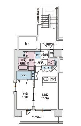スプランディッド梅田WESTの間取り