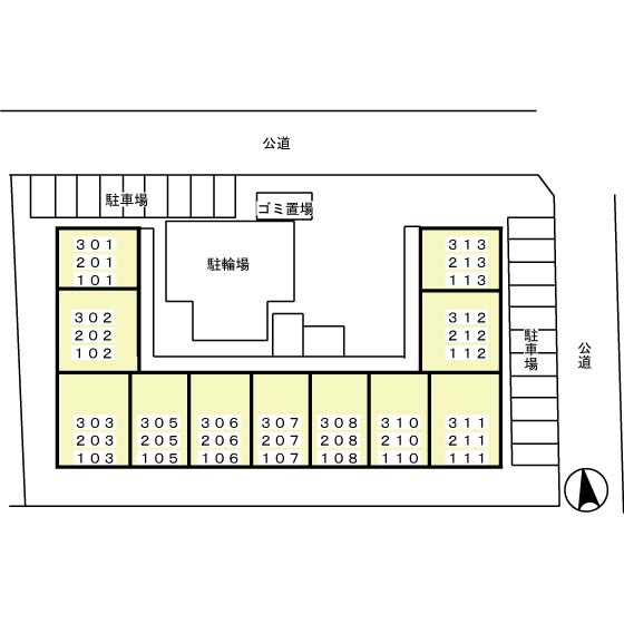 サンモール スクエアの区画図