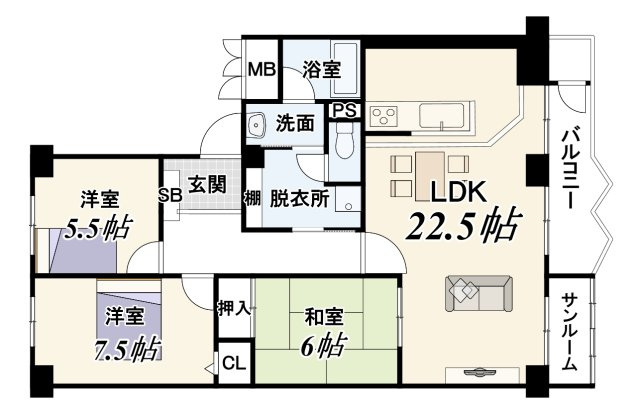 【ReDream】嵐山ロイアルハイツの間取り