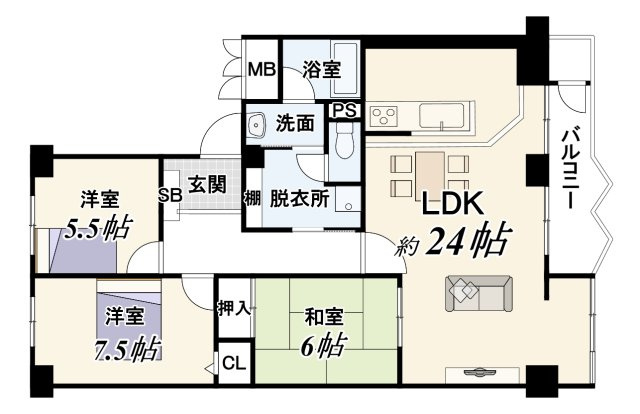 【ReDream】嵐山ロイアルハイツの間取り