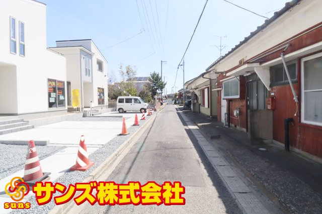 郡山市亀田2丁目第2　　　３号棟　　　桑野小学校、郡山第６中学区　の前面道路含む現地写真|南側前面道路
