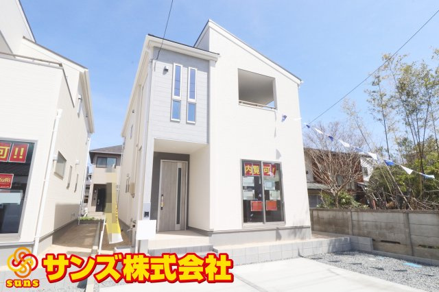 郡山市亀田2丁目第2　　　３号棟　　　桑野小学校、郡山第６中学区　の外観パース|南西側から見た完成予想パース