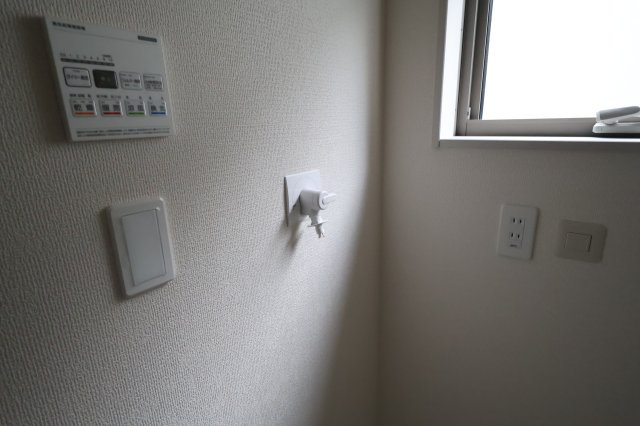《仲介手数料無料》岩槻区上野１丁目19-1新築一戸建てリーブルガーデンのランドリースペース|ガス乾燥機が設置できます。