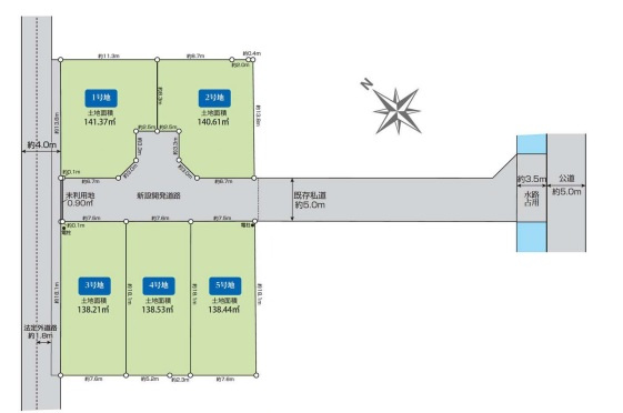 【土地図】 | 開放感のある、閑静な住宅街に位置しています。陽の光をたっぷりと浴びながら気持ち良く生活が出来ます。夢のマイホーム、夢ではなく実現出来ます！見学・ご相談等、お気軽にご連絡下さい。