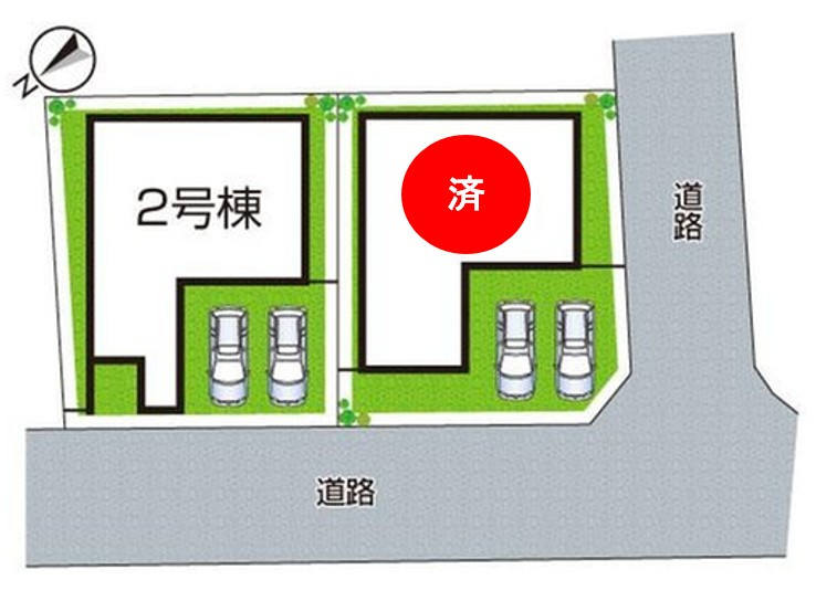 姫路市保城　第3期　新築一戸建ての区画図|全2区画