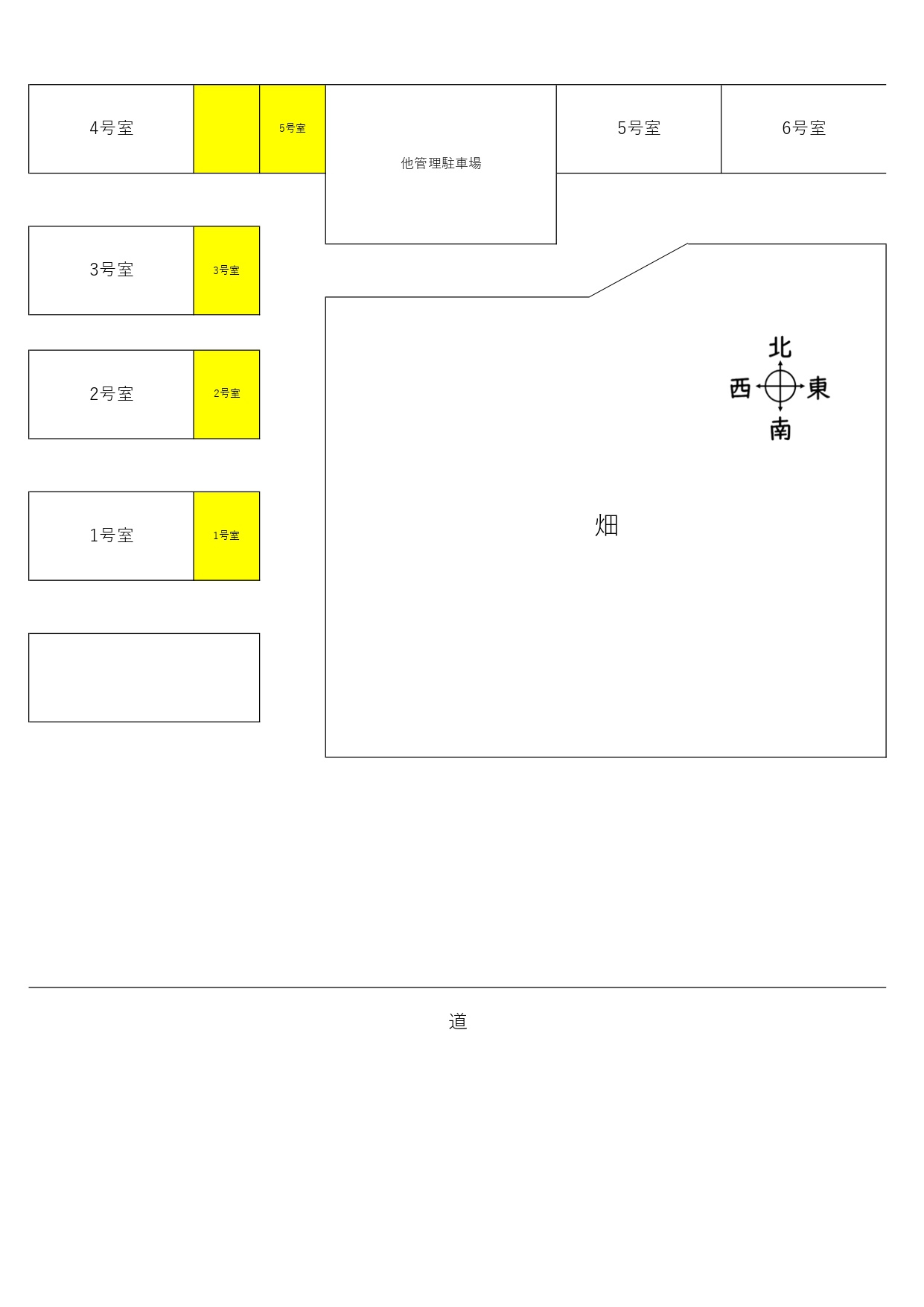 福富西槙野様貸家1号の区画図