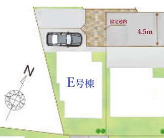 【区画図】 | 【仲介手数料無料！！】府中市南町6丁目　新築戸建て（全11棟）E号棟　5290万円 | 土地：101.19㎡（30.6坪）