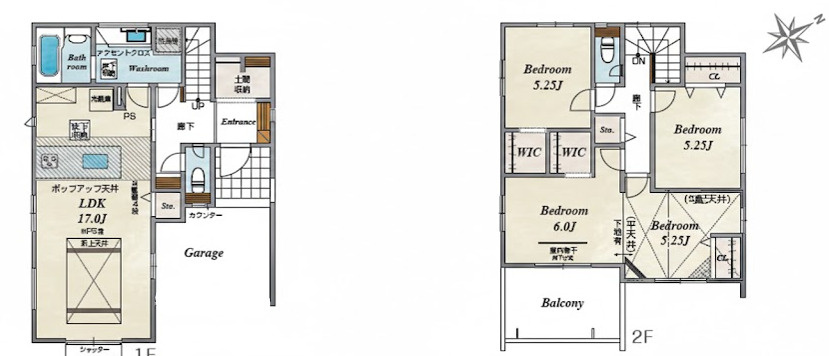蓮田市馬込2丁目　全1棟の区画図|ビルトインガレージ風の車庫スペースは、玄関から至近で荷物の運び出しもスムーズです 。スマートに開閉できる電子キーを採用しており 、雨の日の帰宅や防犯面でも高い利便性を発揮します。