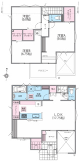 【間取り】 | 【仲介手数料無料！！】日野市上田　新築戸建て（全7棟）5号棟　4380万円