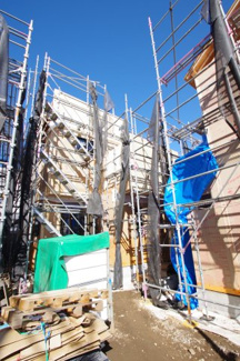 【外観】 | 【仲介手数料無料！！】日野市上田　新築戸建て（全7棟）5号棟　4380万円 | 令和８年２月９日撮影　建築中