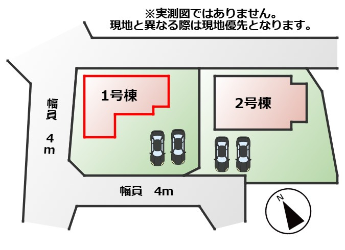 アーバンレジオス宇都宮市滝の原3丁目の区画図|【全2棟】各号棟の詳細については、お気軽にお問い合わせください♪