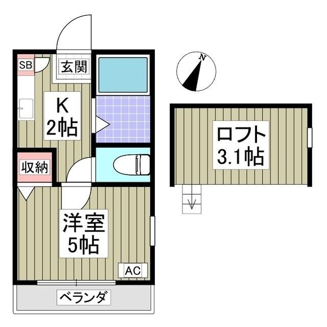 さつきコーポの間取り