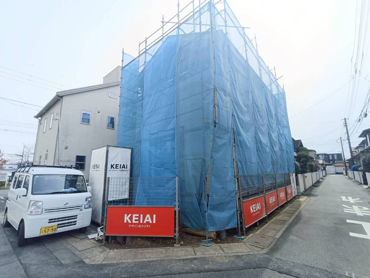 三郷市　上彦名　新築戸建　全1棟の前面道路含む現地写真|前面道路含む現地写真です