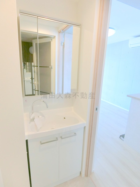 ラヴィエール羽田スカイゲートの洗面所|収納付き独立洗面台