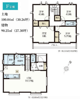 【間取り】 | 【仲介手数料無料！！】府中市南町6丁目　新築戸建て（全11棟）F号棟　5490万円 | F号棟　