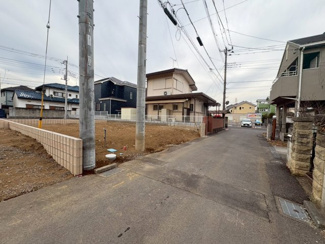 【前面道路含む現地写真】 | 川越市中台元町1丁目　建築条件なし売地　東武東上線『川越駅』徒歩24分　【新宿小学区】