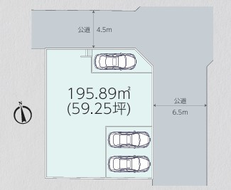 戸塚区上柏尾町 土地 4290万円の区画図