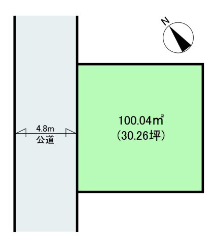 坂戸市千代田1丁目売地の土地図