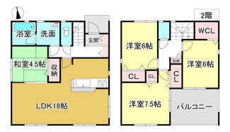 【間取り】 | 大津市雄琴5丁目11　新築戸建 | 1号棟