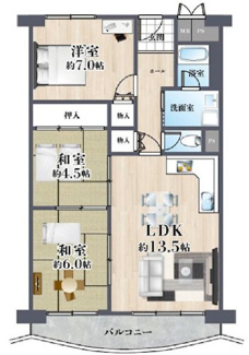 【間取り】 | メゾン水無瀬2号棟