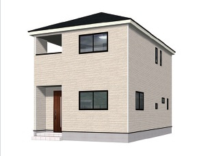 南金田（第1）　新築戸建　3号棟【全5区画】の外観パース|3号棟　3LDK