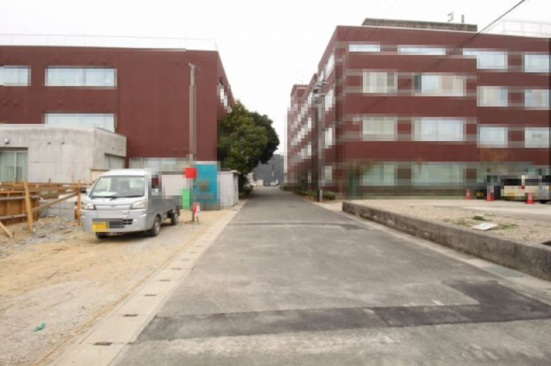 南金田（第1）　新築戸建　3号棟【全5区画】の前面道路含む現地写真|南側　幅　6.0ｍ　　間口　6.69ｍ