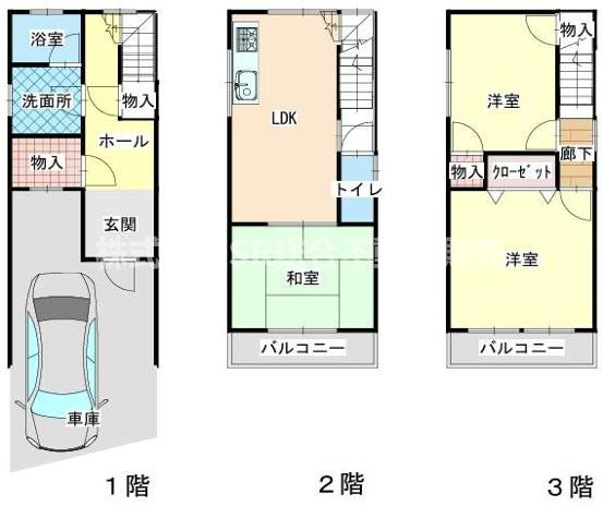 若江南町4丁目中古戸建の間取り|2026年1月に内装リフォーム済みで室内大変キレイです！