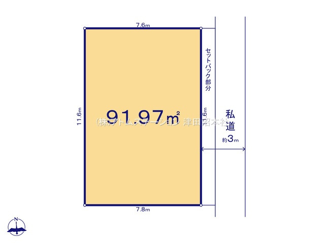 【土地図】 | アトムセレクト船橋市山手211　1区画